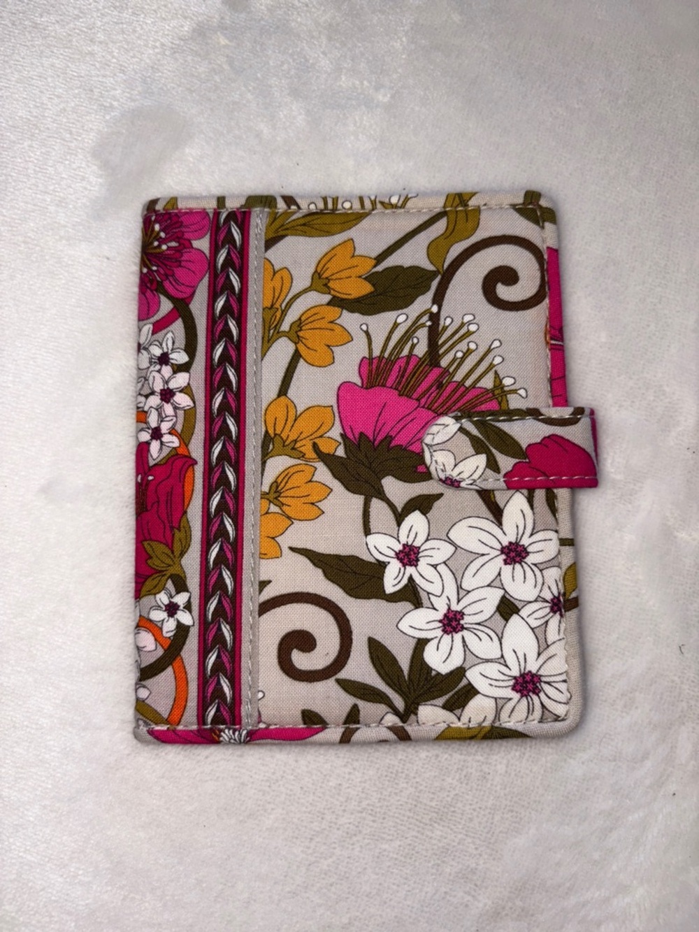Vera Bradley Passport Wallet in the retired Tea Garden pattern